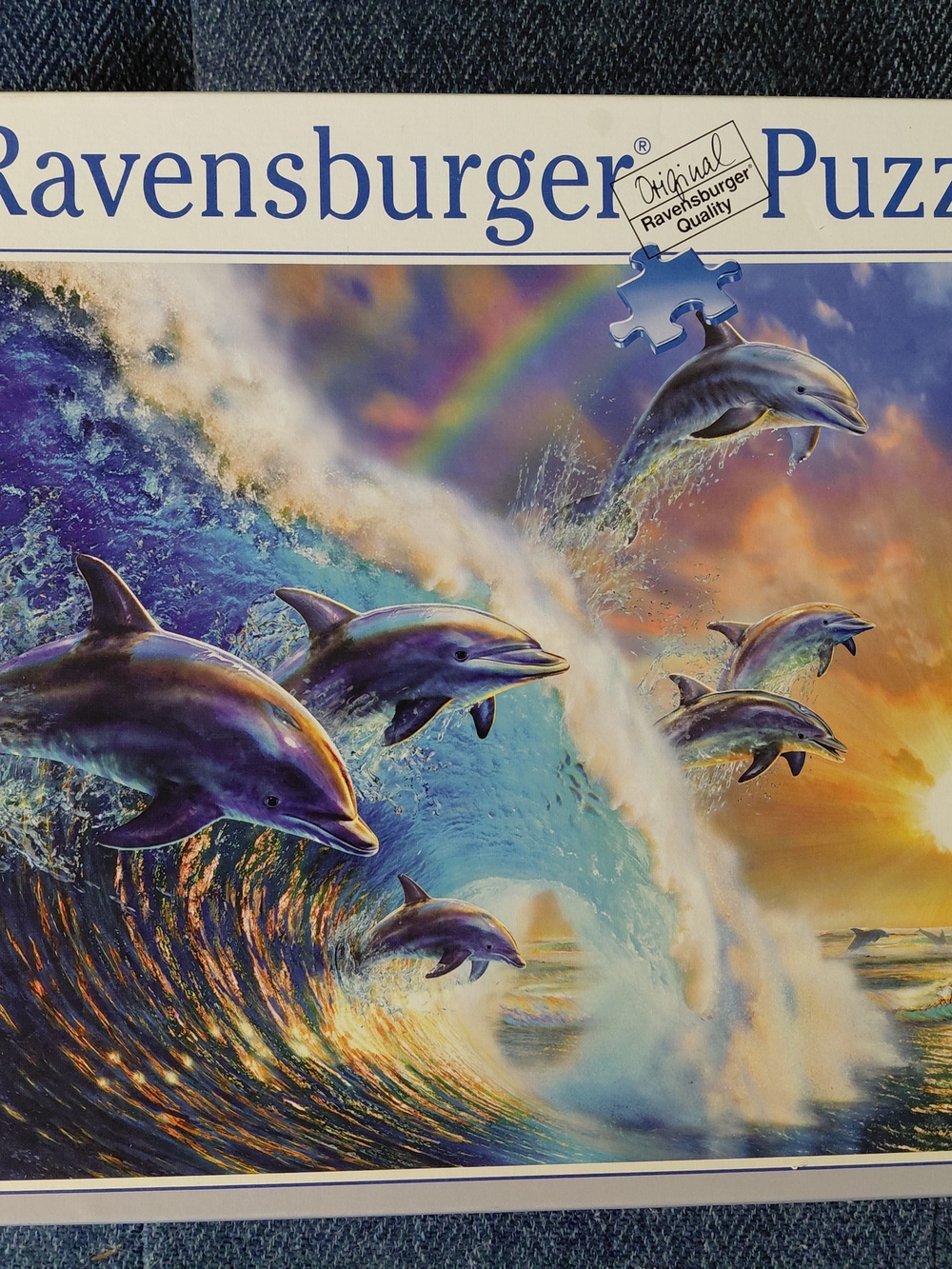 Ravensburger Sunset Dolphin Puzzle with Rainbow Hues